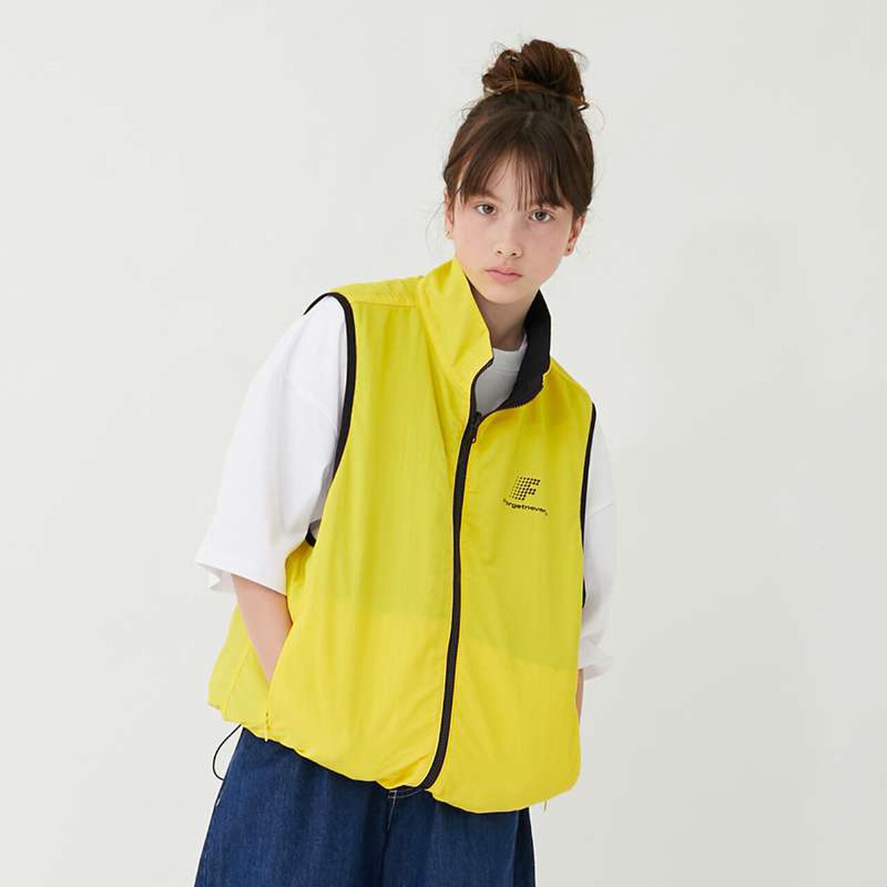 [FORGETNEVER] Reversible Vest,Black, large image number 0