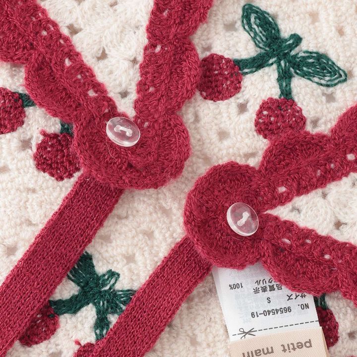 Black Crochet Scarf,Red, medium image number 6