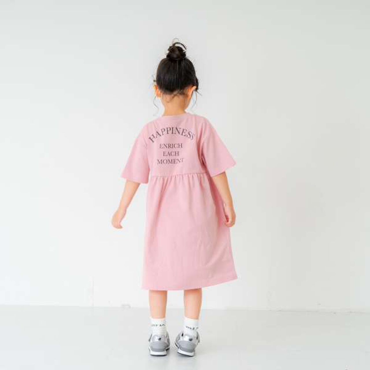 Gathered T-Shirt Dress,Lavender, large image number 12