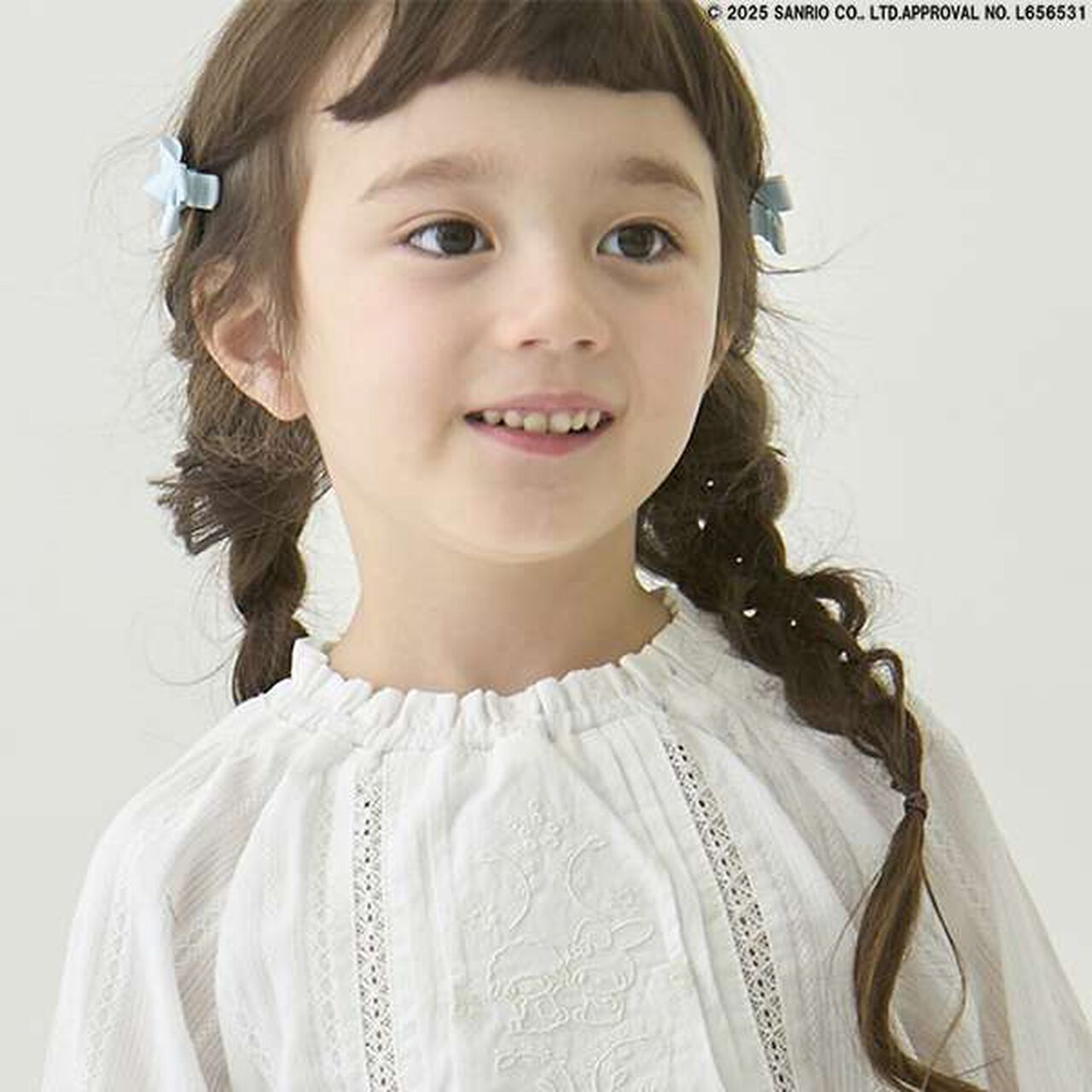 Ribbon Hair Clips 2P,Sax blue, large image number 2