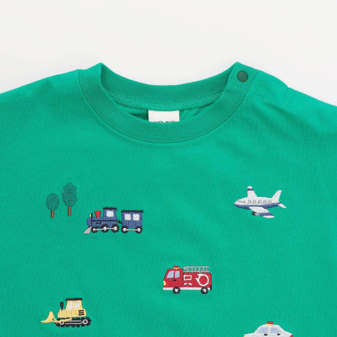 Cool Touch Working Vehicles Embroidered Short Sleeve T-Shirt,Green, large image number 7