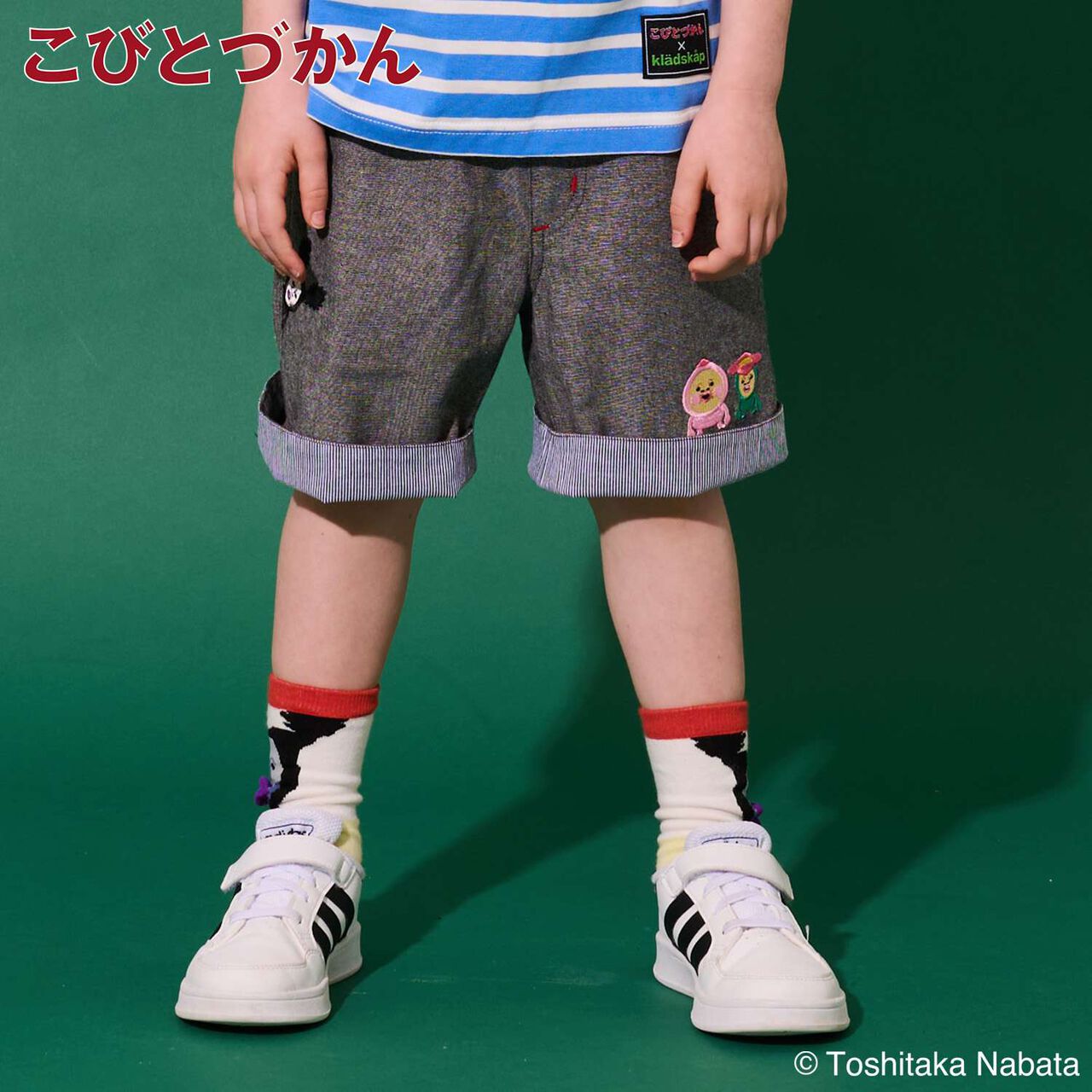 [Kobito Zukan] Stripe Pattern Short-Sleeve T-Shirt,Navy, large image number 29