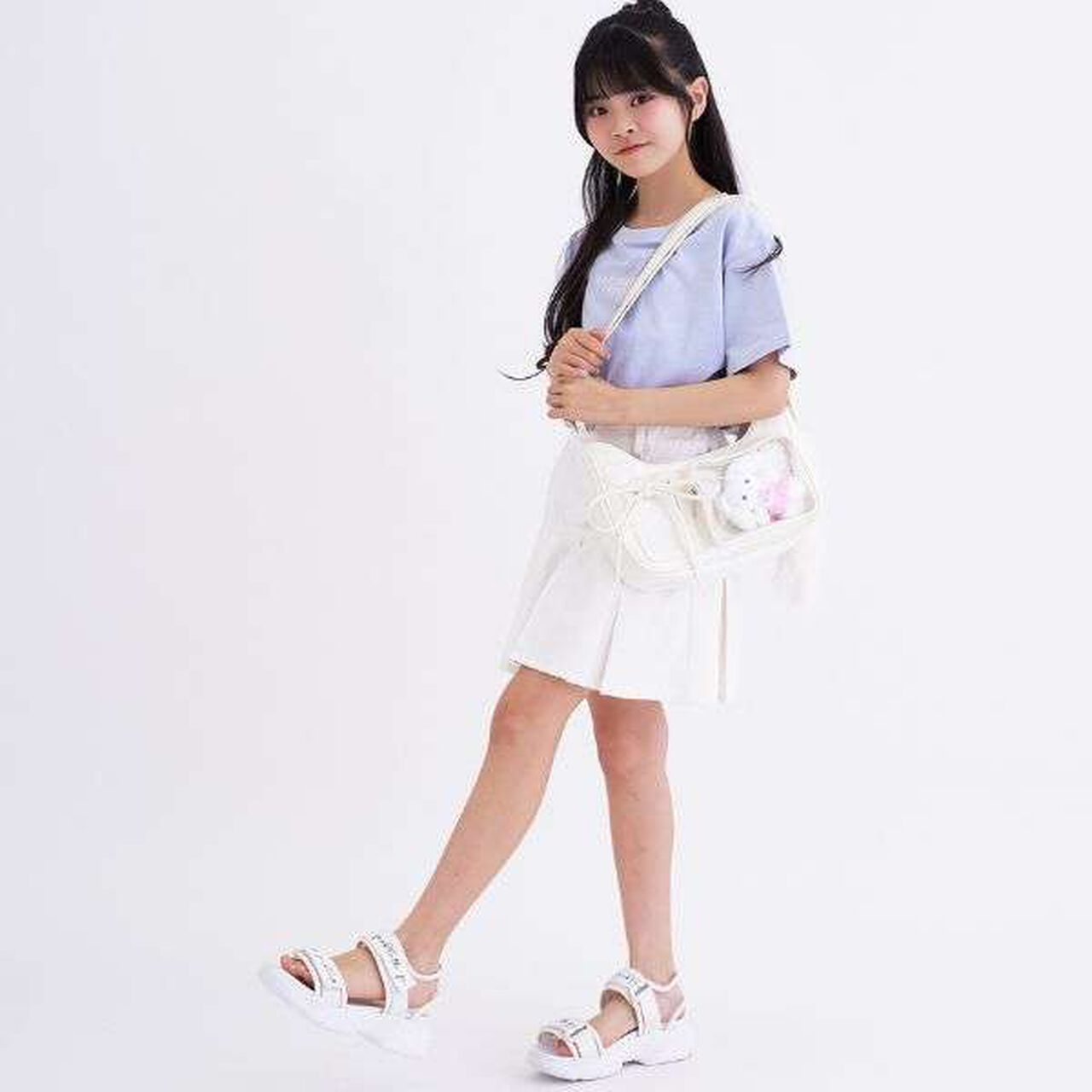 Clear Pocket Shoulder Bag,Black, large image number 1