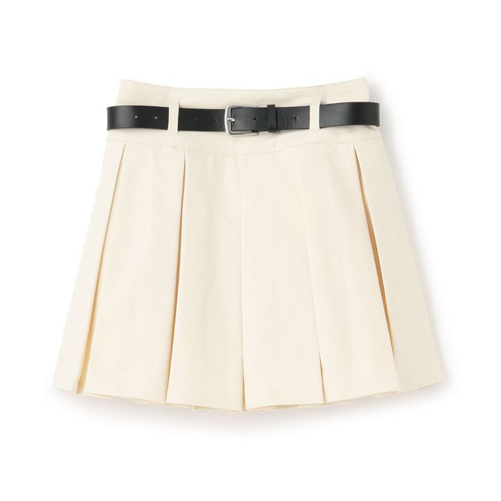 [Easy Care] Pleated Skirt with Belt,Gray, medium image number 6