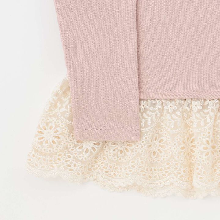 Tulle Lace Hem Tunic,Pink, medium image number 6