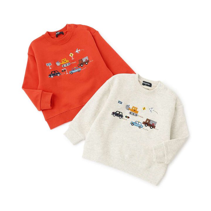 [Restock] Vehicle Appliqué Sweatshirt,Brick, medium image number 8