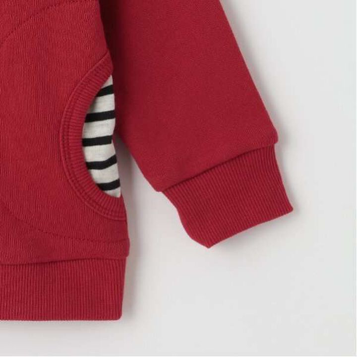 Dinosaur Appliqu&eacute; Side Pocket Sweatshirt,Milky white, medium image number 9