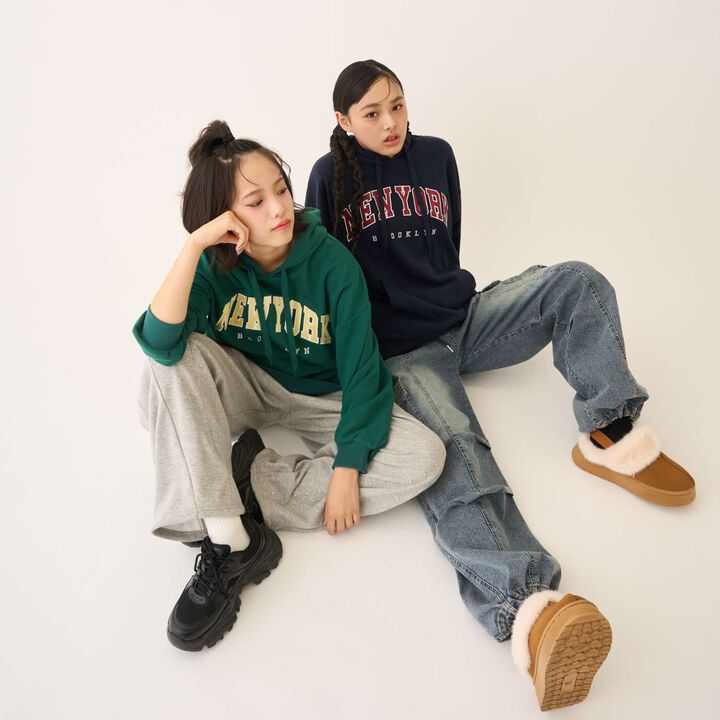 [Seconds Cute Top] [LTXC] College Loose Parka,Green, medium image number 8