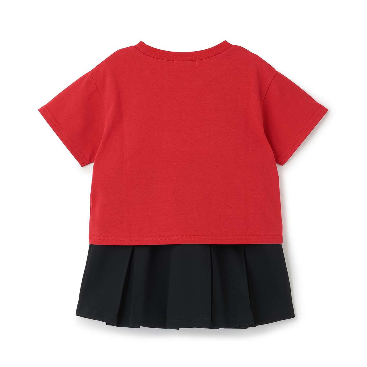 [3way Cool Touch] Logo Short-Sleeve T-Shirt & Pleated Skirt Outfit Set,Smoke white, large image number 18