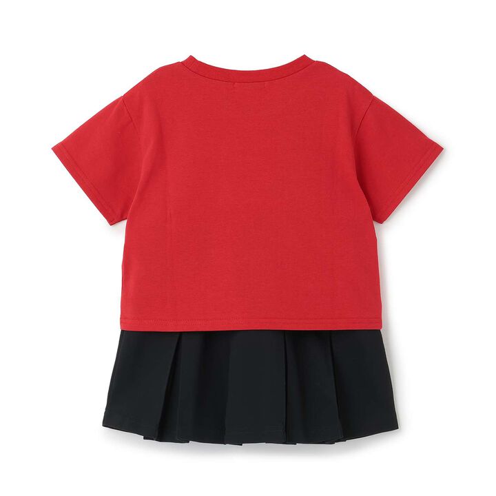 [3way Cool Touch] Logo Short-Sleeve T-Shirt & Pleated Skirt Outfit Set,Smoke white, medium image number 18