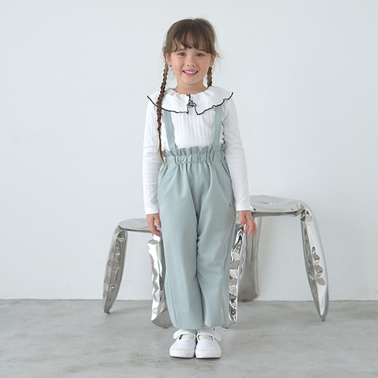 Relaxed Pants with Removable Suspenders,Beige, large image number 22