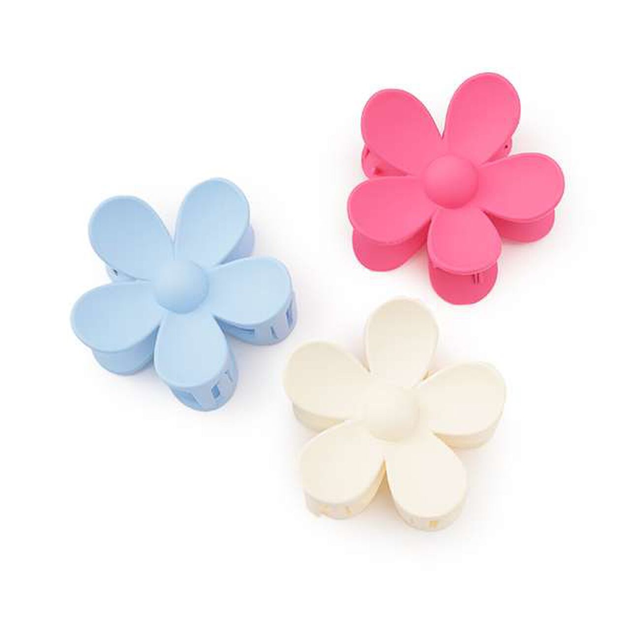 Flower Bun Clip,White, large image number 3