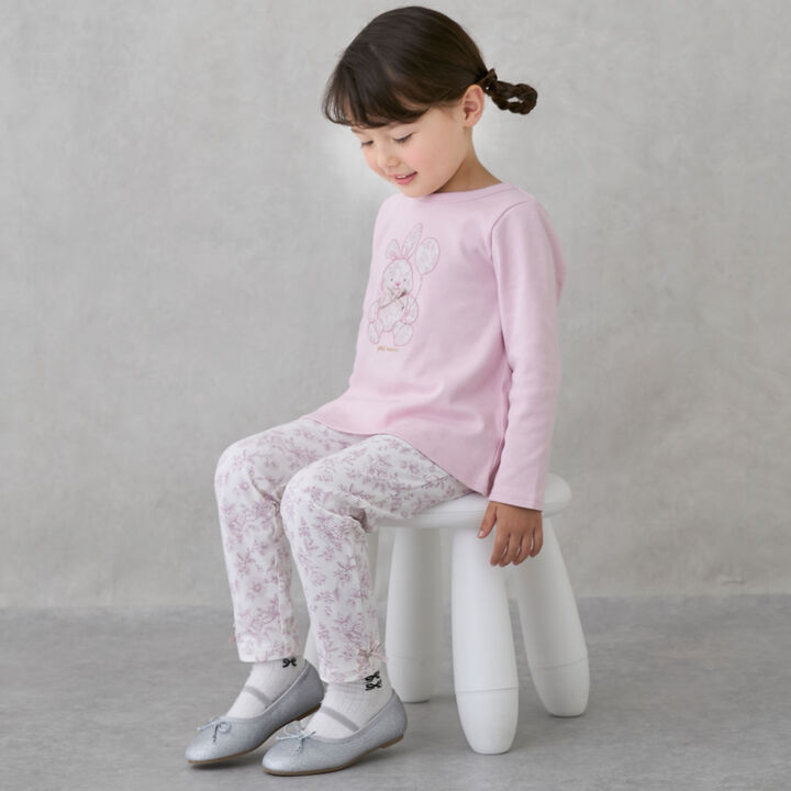 [Affordable] GIRLS 10-length Leggings,Off white, medium image number 8