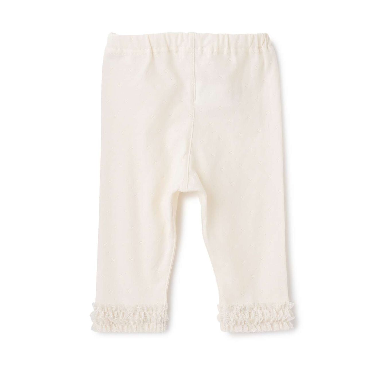 Organic Frill Leggings [Made in Japan],Pearl white, large image number 1