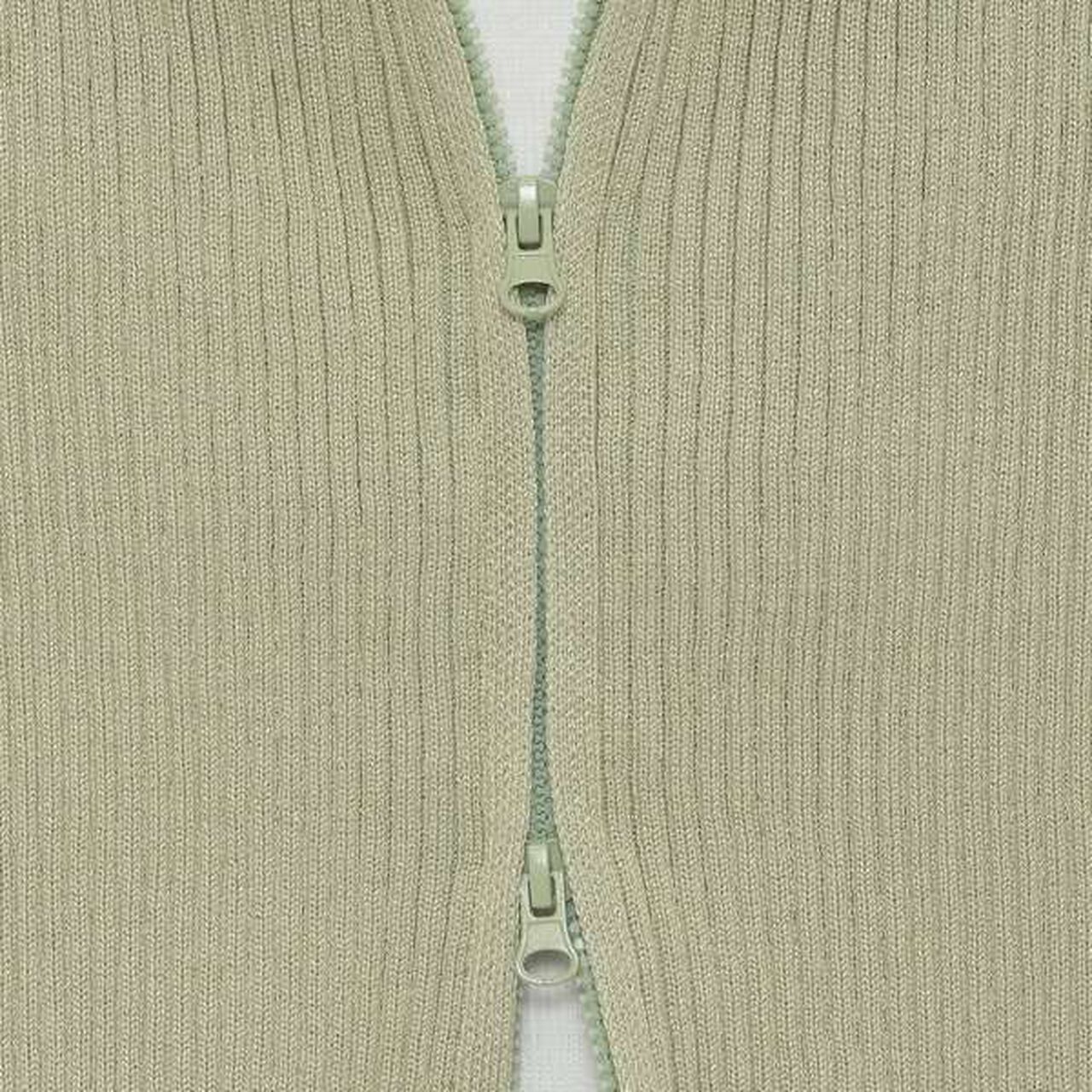 Big Collar Zip Knit,Off white, large image number 13