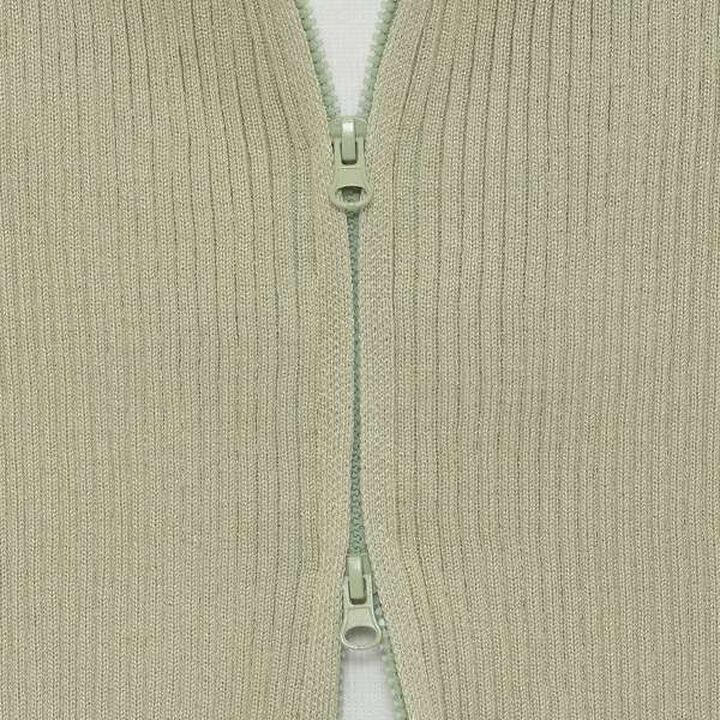 Big Collar Zip Knit,Off white, medium image number 13