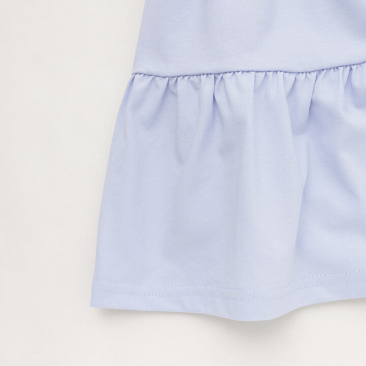 [DailyMe] Short-Sleeve Tiered Tunic with Heat Shielding, Quick-Dry & Antibacterial,Sax blue, medium image number 14