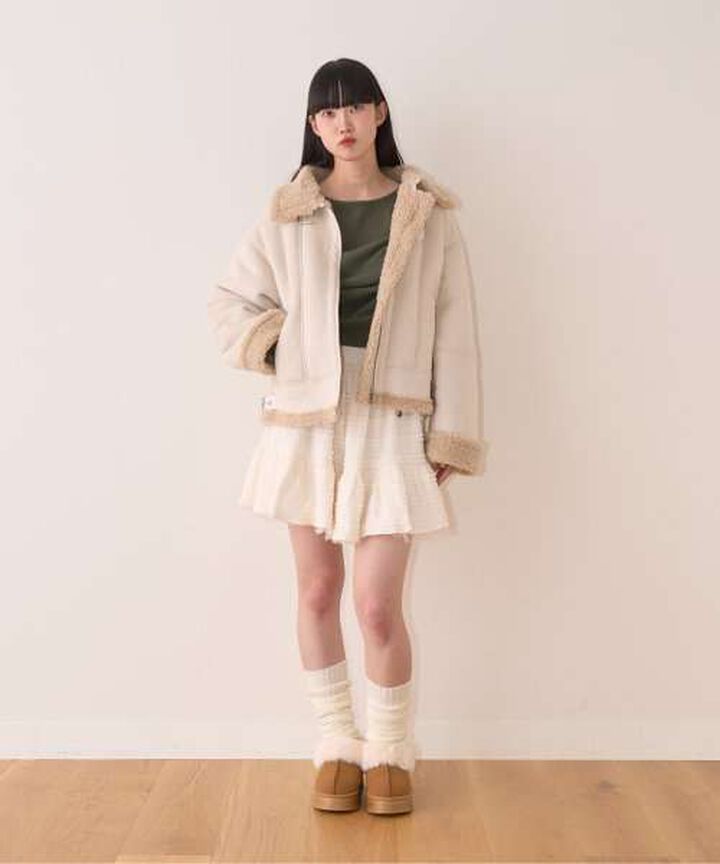 Tiered Mini Skirt,Ivory, medium image number 11