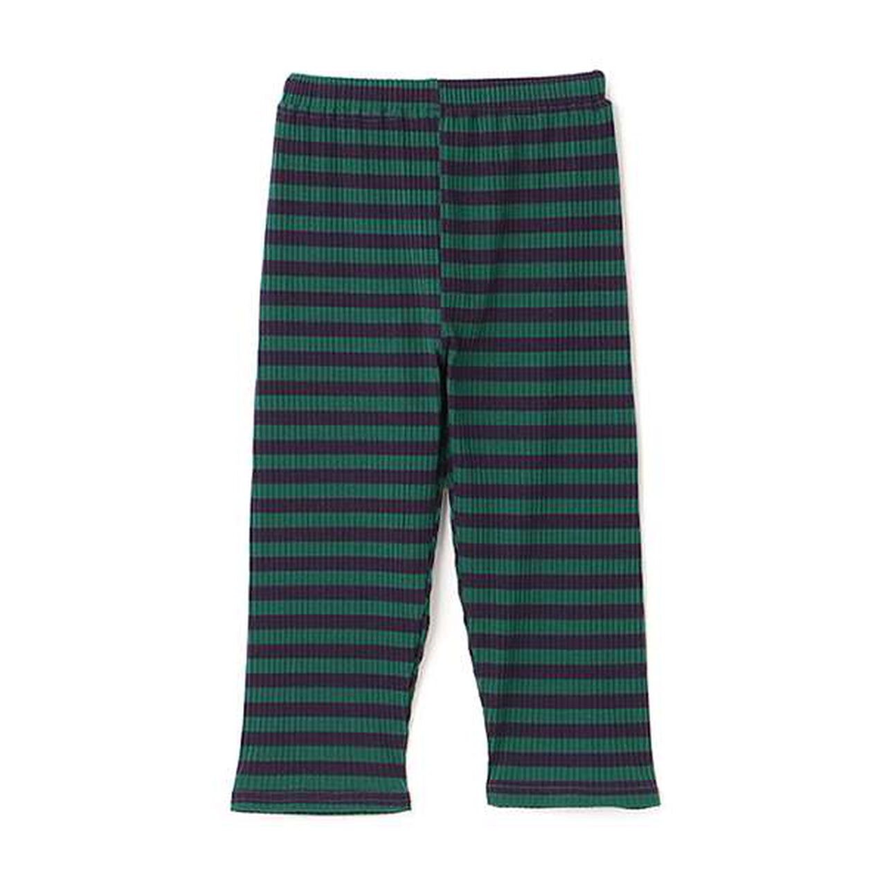 [365D.] Anti-Stain Stripe Pattern Ribbed 7/8 Leggings,Black, large image number 12