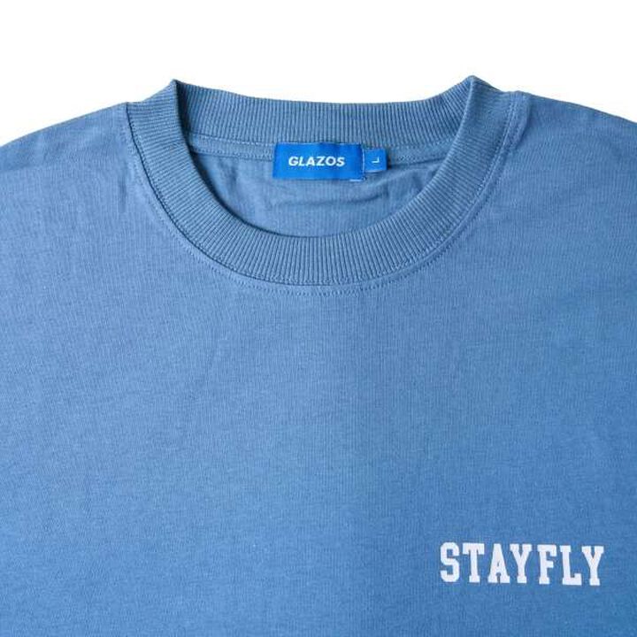 Sleeve Logo Print Long-Sleeve T-Shirt,Blue, medium image number 1