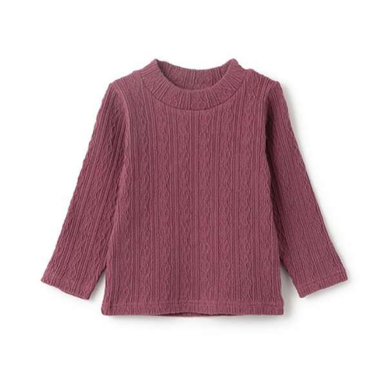 Shea Butter Jacquard High Neck Long T-Shirt,Ivory, large image number 16