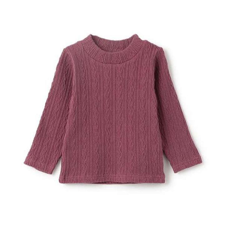 Shea Butter Jacquard High Neck Long T-Shirt,Ivory, medium image number 16