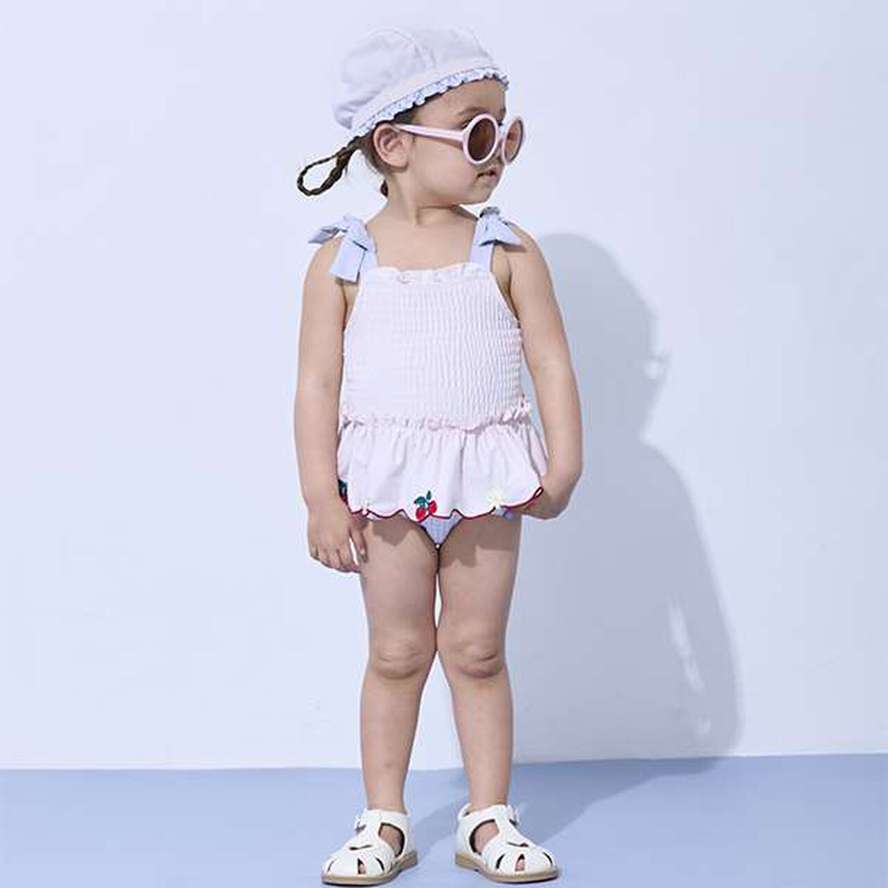 [SWIM] Strawberry Frill Cap,Light pink, large image number 2