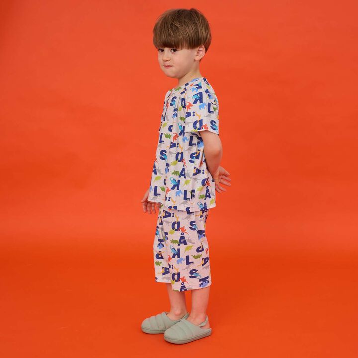 All-Over Pattern Short-Sleeve Loungewear,Sax blue, medium image number 14