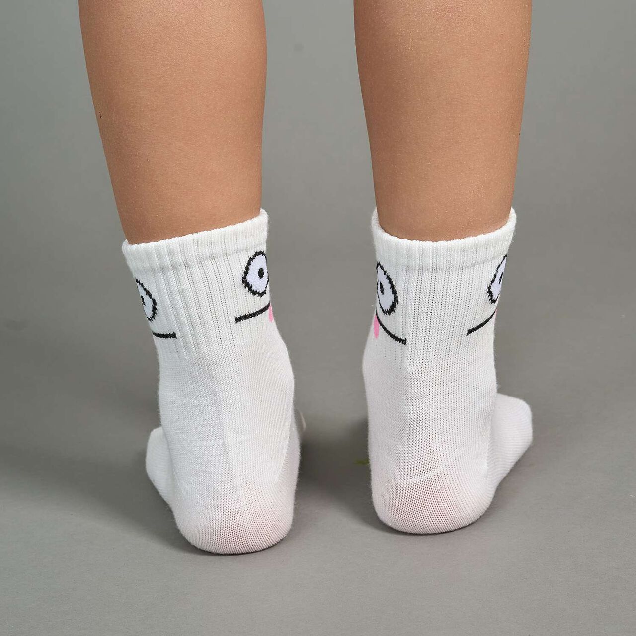 Funny Face Crew Socks,Yellow, large image number 11