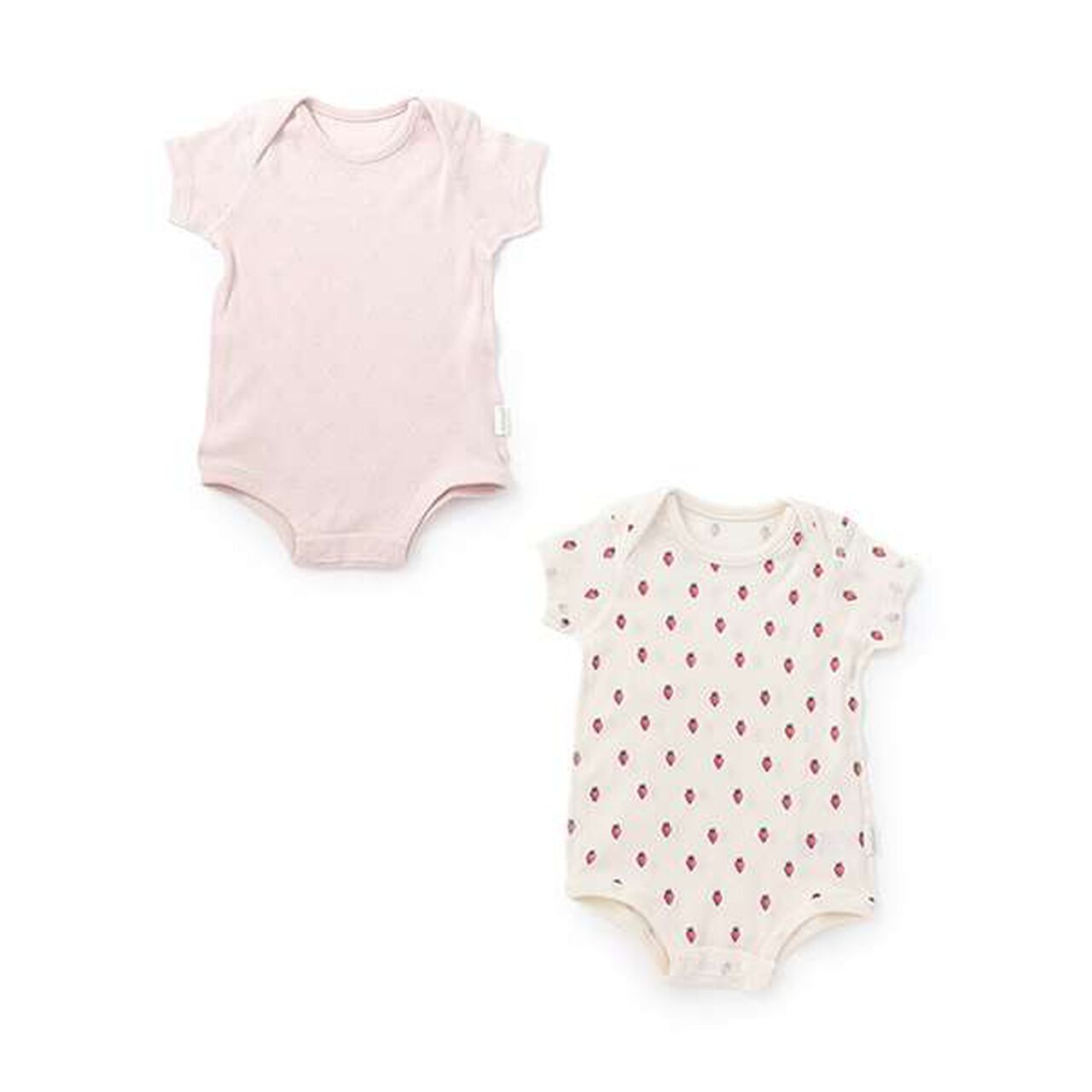 [Weak Acidity] Short-Sleeve Bodysuit,Pink, large image number 0