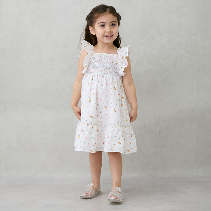 Shirred Tiered One-Piece Dress,, medium
