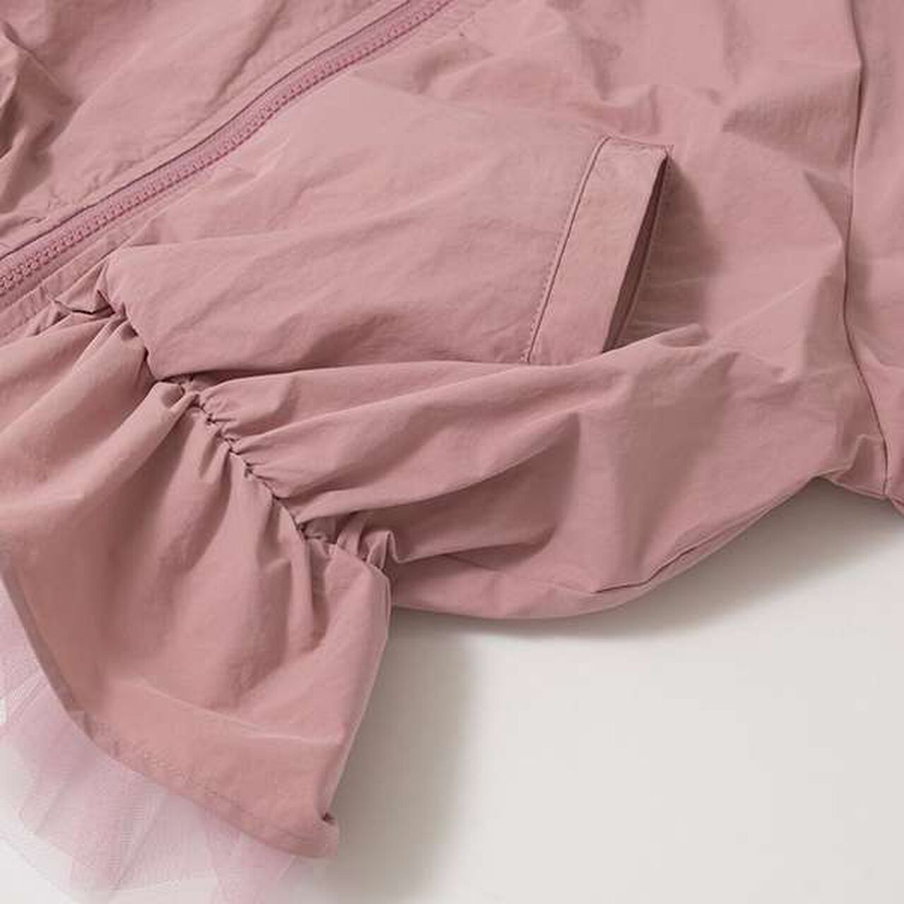 Peplum Silhouette Windbreaker,Black, large image number 13