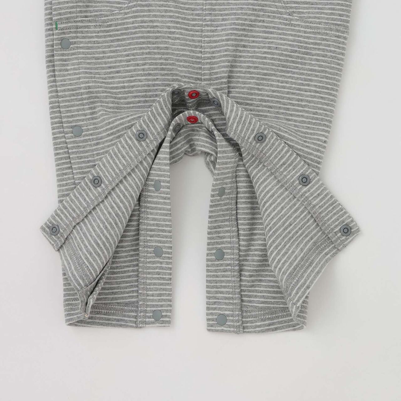 Animal Motif Long-Sleeve Coverall,Smoke white, large image number 8