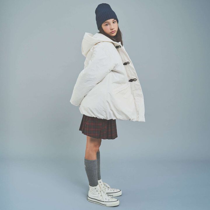 Water-Repellent Fiber Fill Duffle Coat,Off white, medium image number 25