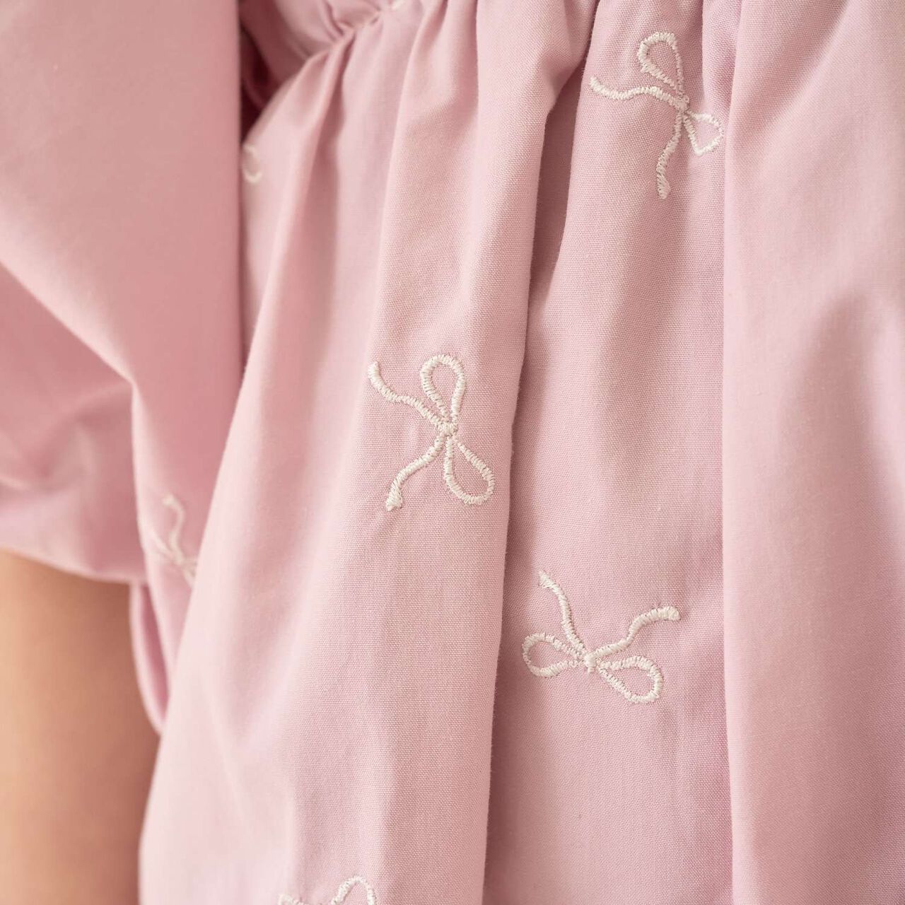 Ribbon Embroidery Fluffy One-Piece Dress [Lycee Mine Ballet Series],Pink, large image number 18