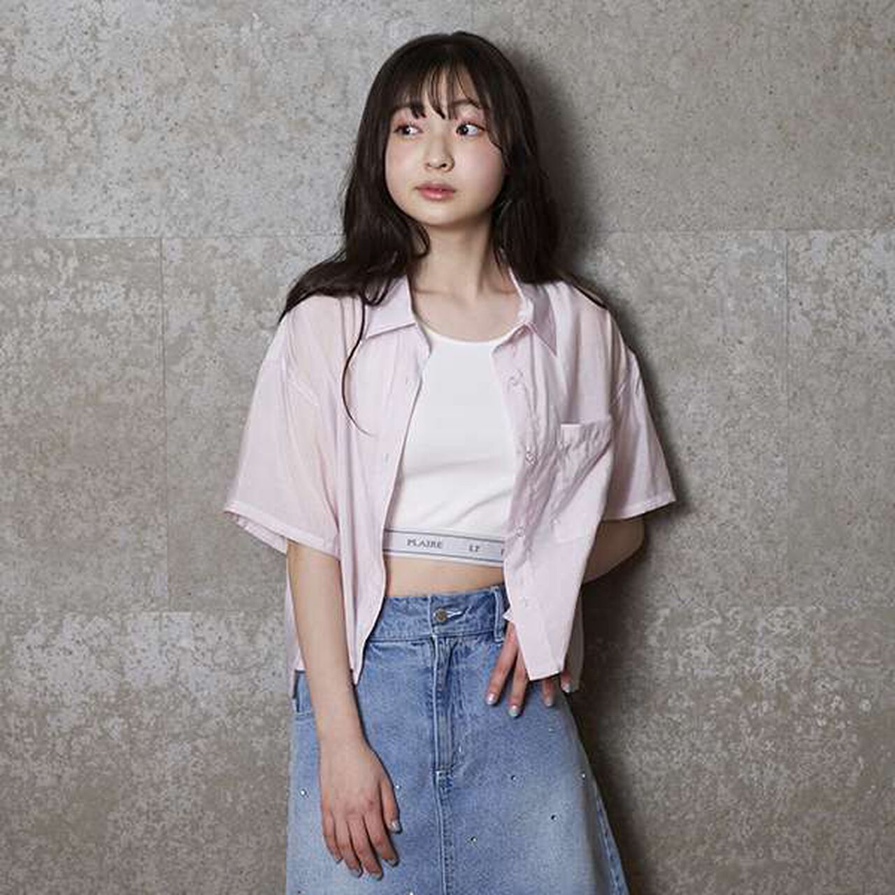 Short-Sleeve Sheer Shirt with Inner Lining,Off white, large image number 17