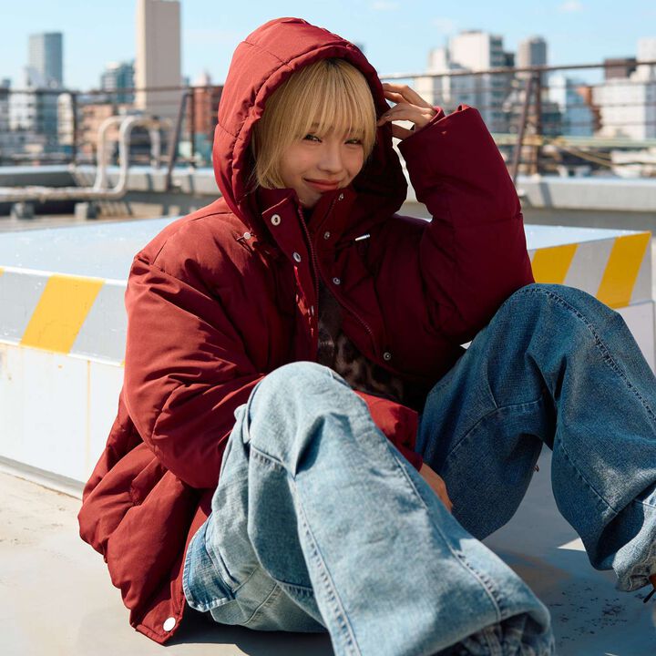 Puffy Bomber Jacket,Light gray, medium image number 1