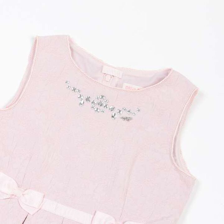 Floral Jacquard One-Piece Dress,Light pink, medium image number 2