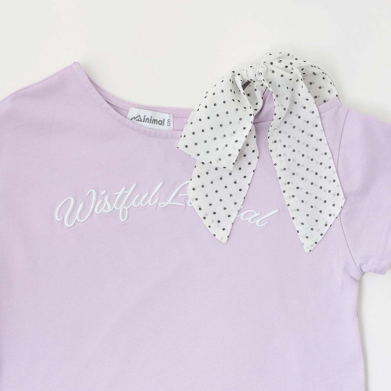 [Ribbon 2WAY] One-Shoulder T-Shirt,Brown, large image number 2