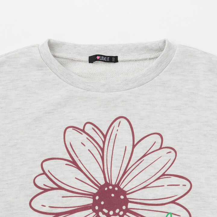 Flower Flock Pullover,Charcoal gray, medium image number 7