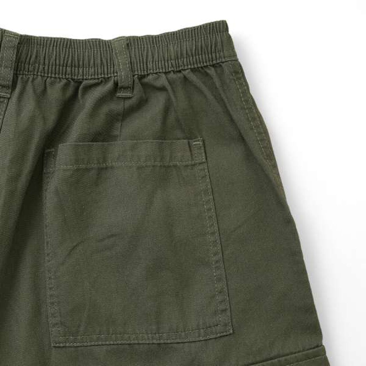 Cotton Twill Wide Cargo Pants,Khaki, large image number 8