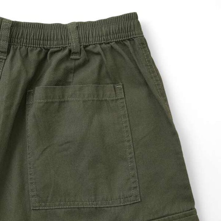 Cotton Twill Wide Cargo Pants,Khaki, medium image number 8