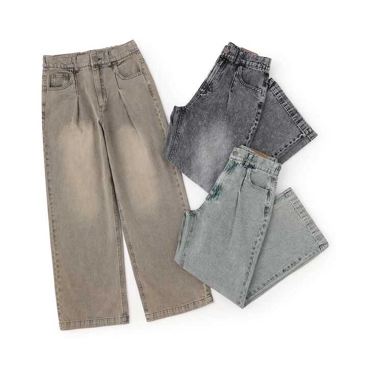 [LTXC] Tack Wide Denim Pants [Set Available],Gray, medium image number 6