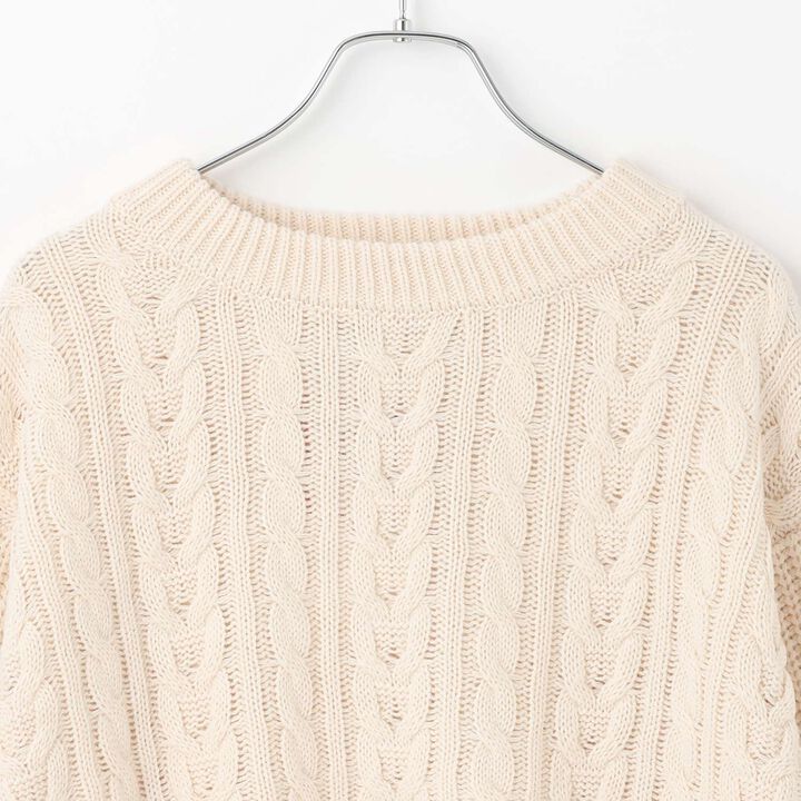 [GOOD PRICE] Cable Knit Pullover,Ivory, medium image number 11