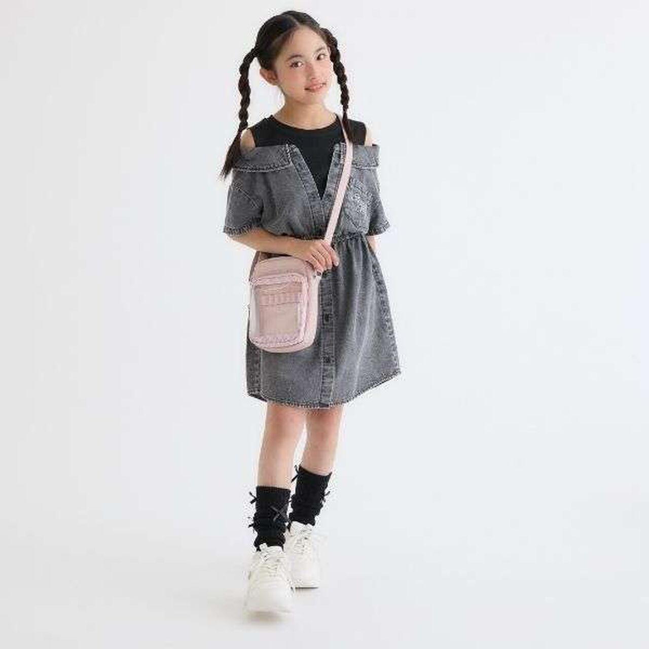 PU Checkered Shoulder Bag,Black, large image number 2