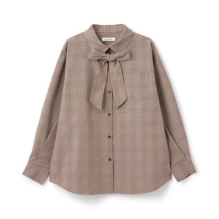 Bow Tie Blouse,Gray, medium image number 4