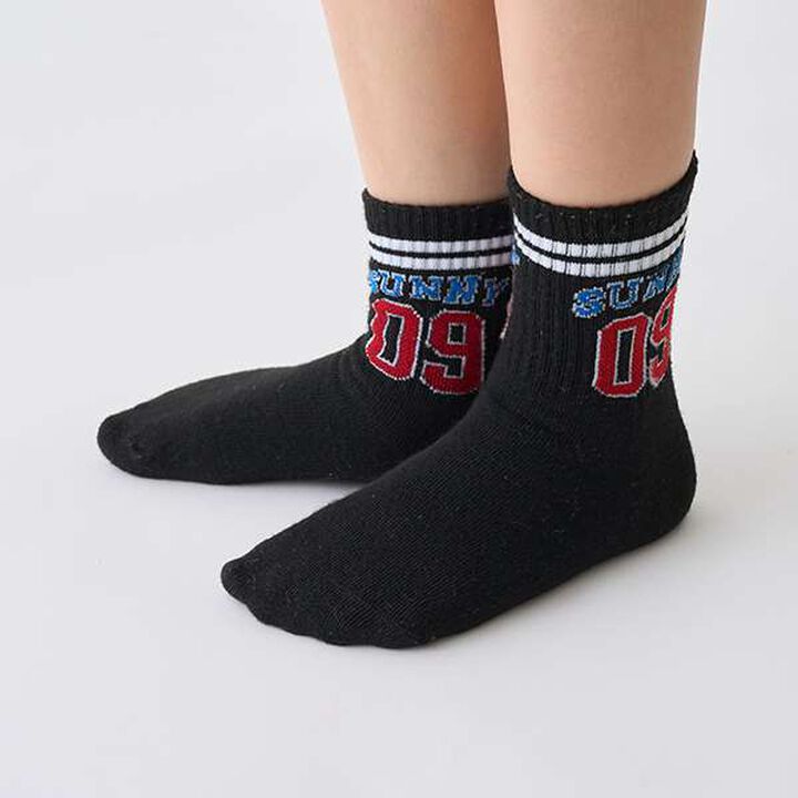 Numbered Assortment Socks,Black, medium image number 0