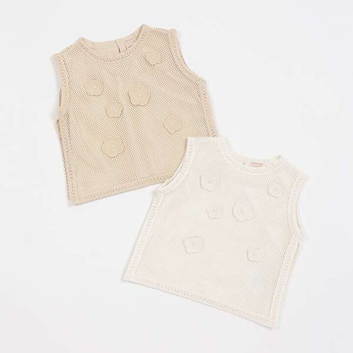 Floral Mesh Tank Top,Ivory, medium image number 11