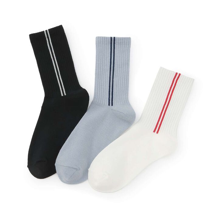 Side Line Crew Socks,Sax blue, medium image number 2