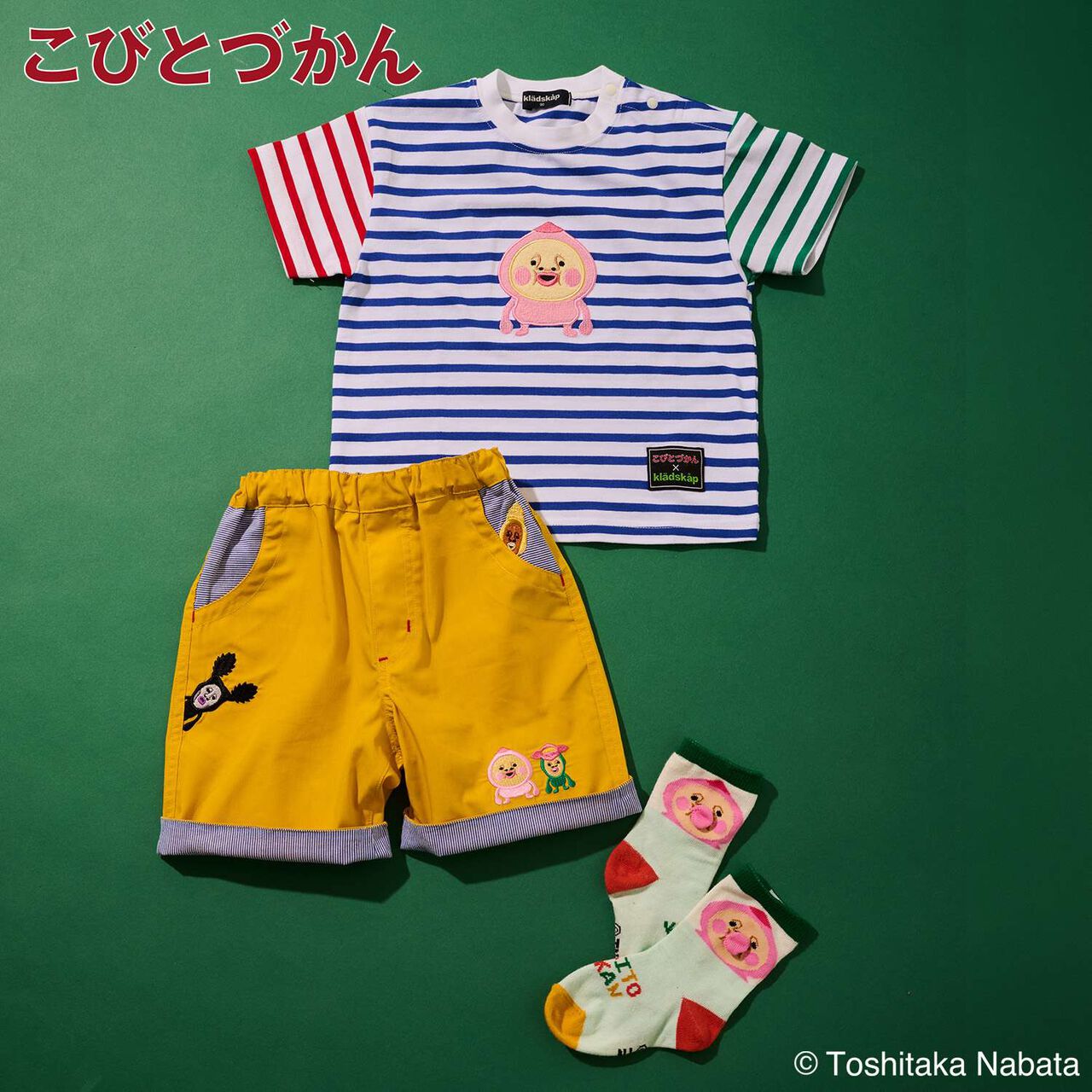 [Kobito Zukan] Stripe Pattern Short-Sleeve T-Shirt,Navy, large image number 16